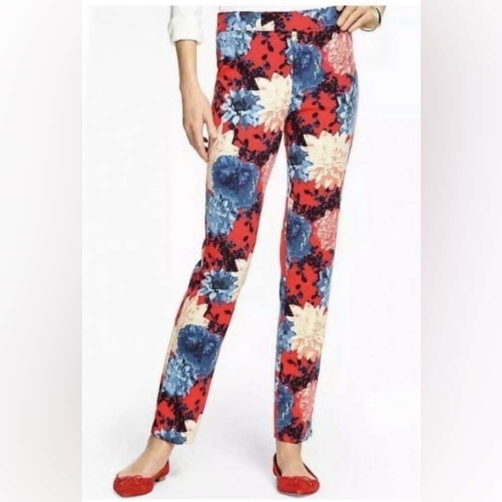 Talbots Chatham Slim Ankle Dahlia Floral Pants size 4